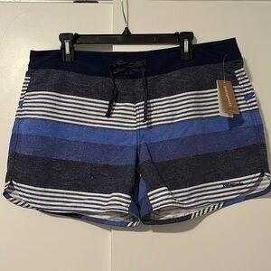 Patagonia fitz stripe classic navy  wavefarer 5” boardshorts blue size 14 NWT